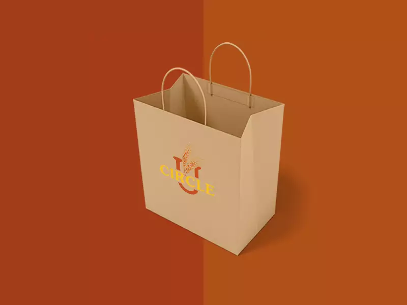 Circle U branding on a paper bag